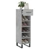 vidaXL Shoe Cabinet Concrete Grey 30x35x105 cm Engineered Wood