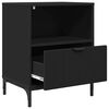 vidaXL Bedside Cabinet Black 49 x 36 x 61 cm Engineered wood