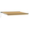 vidaXL Manual Retractable Awning Yellow, Grey and White 4 x 3.5 m
