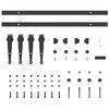 vidaXL Sliding Cabinet Door Kit 122 cm Carbon Steel