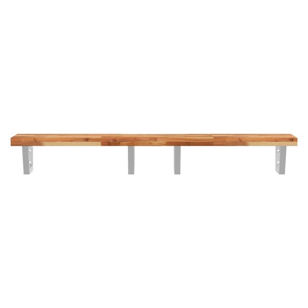 vidaXL Basin Shelf Wall Mounted Steel and Solid Wood Acacia