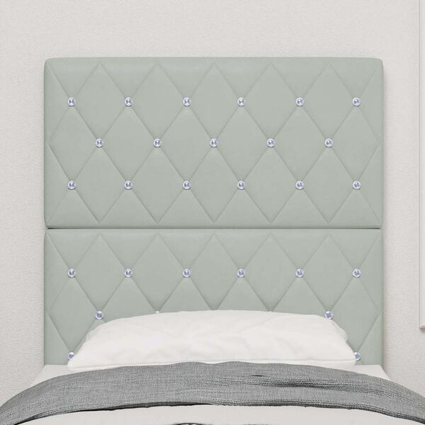 vidaXL Headboard with Headboard Light Grey 80 cm Faux Leather