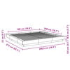 vidaXL Bed Frame with LED Lights without Mattress Black 180x200cm