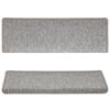 vidaXL Stair Mats 15 pcs 65x21x4 cm Light Grey Rectangular Edge