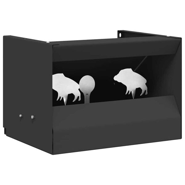 vidaXL Bullet Trap Box Black 29 x 22 x 20 cm Steel