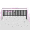 vidaXL Garden Fence Gate Steel 400x75 cm Anthracite