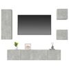 vidaXL 5 Piece TV Cabinet Set Concrete Grey Engineered Wood
