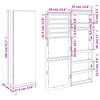 vidaXL Mirror Jewellery Cabinet with LED Lights Wall Mounted