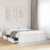 vidaXL Bed Frame with Headboard without Mattress White 160x200 cm