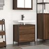 vidaXL Bathroom Basin Cabinet with Drawers Brown Oak 60x34.5x60 cm