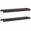 vidaXL Garden Cover Profile 2 pcs 100 x 20 x 5 cm Steel Black