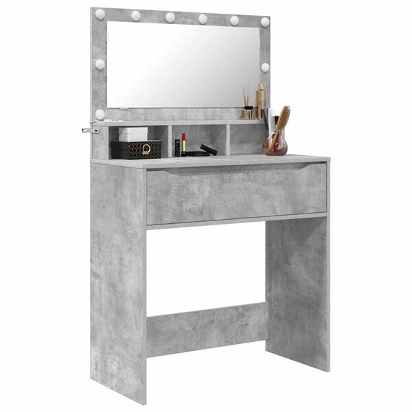 vidaXL Bedroom Dressing Tables Concrete Grey 80 x 39.6 x 135 cm