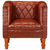 vidaXL Tub Chair Brown Real Goat Leather