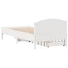 vidaXL Bed Frame without Mattress White 90x190 cm Single Solid Wood Pine