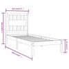 vidaXL Bed Frame without Mattress Solid Wood Single