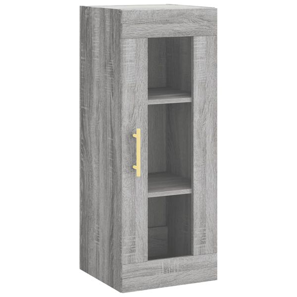 vidaXL Wall Mounted Cabinet Grey Sonoma 34.5x34x90 cm