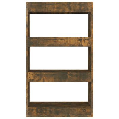 vidaXL Book Cabinet/Room Divider Smoked Oak 60x30x103 cm Engineered Wood