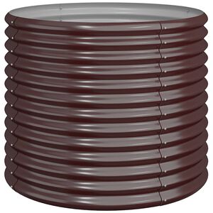 vidaXL Garden Planter Galvanised Steel 80x80x68 cm Brown