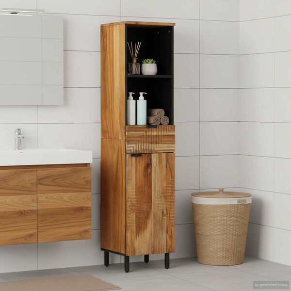 vidaXL Bathroom Sink Cabinet Solid Acacia Wood 38 x 33 x 160 cm