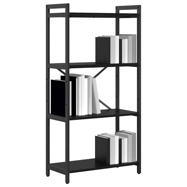 vidaXL Bookshelf Black Oak 60 x 30 x 120 cm Engineered Wood
