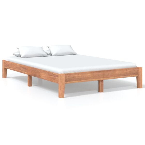 vidaXL Bed Frame without Mattress Solid Teak Wood 140 x200 cm