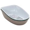 vidaXL Cat Litter Tray Brown and White 59x39x22 cm PP