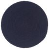 vidaXL Placemats 4 pcs Plain Navy Blue 38 cm Round Cotton