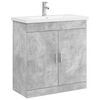 vidaXL Bathroom Furniture Set Concrete Grey 81 x 40 x 84.5 cm