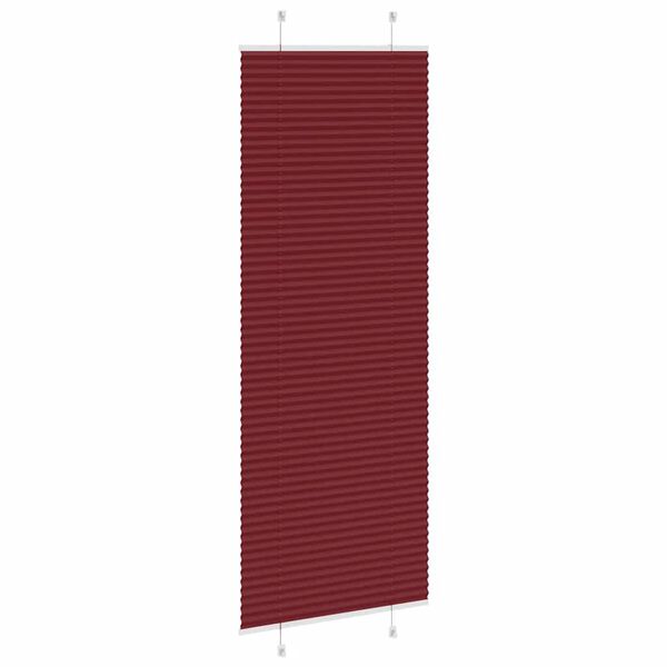 vidaXL Pleated Blind Bordeaux Red 75x200 cm Fabric Width 74.4 cm Polyester