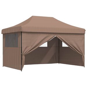 vidaXL Party Tent 292 x 440 x 315 cm Brown Oxford Fabric