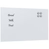 vidaXL Wall-mounted Magnetic Board White 80x50 cm Tempered Glass