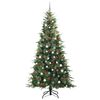 vidaXL Artificial Hinged Christmas Tree Green 240 cm PE and PVC