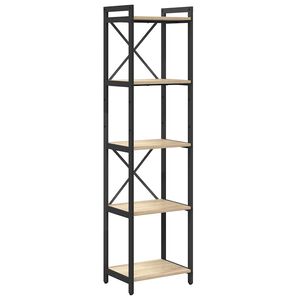 vidaXL Bookshelf Sonoma Oak 40 x 30 x 155 cm Engineered Wood