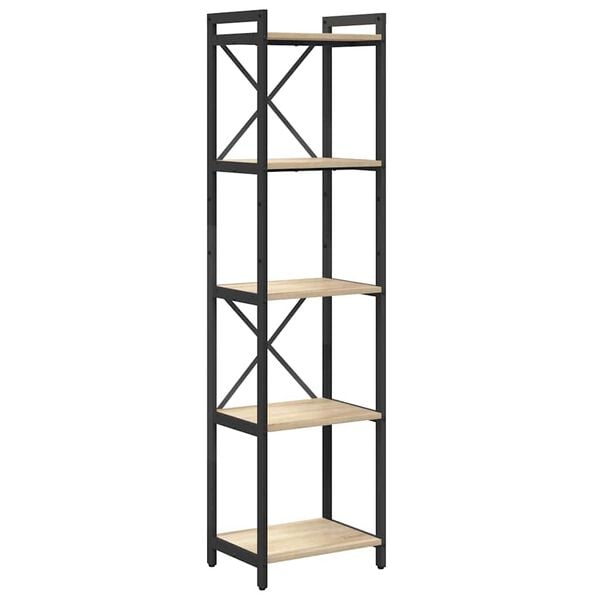 vidaXL Bookshelf Sonoma Oak 40 x 30 x 155 cm Engineered Wood