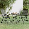 vidaXL 3 Piece Garden Dining Set Expanded Metal Mesh Anthracite