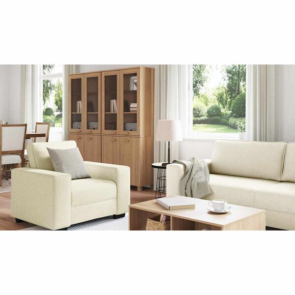 vidaXL Sofa 3 pcs Beige Linen