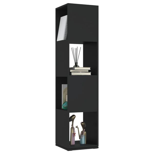 vidaXL Rotating Cabinet Black 34.5x34.5x75.5 cm Engineered Wood