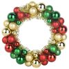 vidaXL Christmas Ball Wreathes 2 pcs Multicolour 33 x 33 x 7 cm