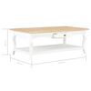 vidaXL Coffee Table White 110x60x40 cm MDF