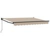 vidaXL Retractable Awning Beige 3.5 x 2 m Polyester with PU coating