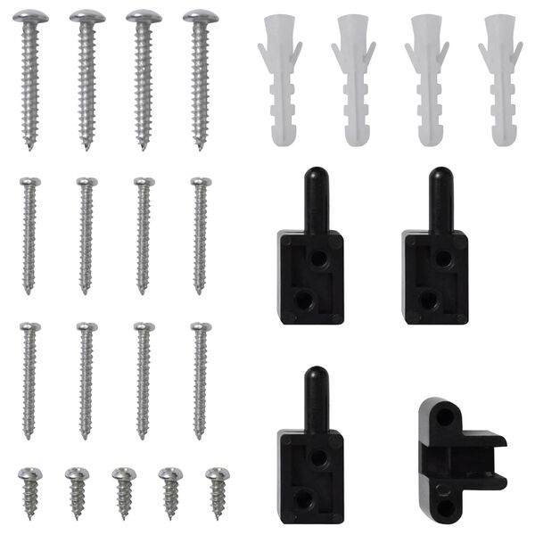 vidaXL Hinged Insect Screen Manual Anthracite and Black 100 x 215 cm