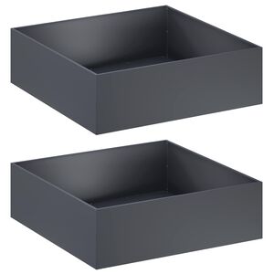 vidaXL Garden Planter 2 pcs Anthracite 80 x 80 x 30 cm