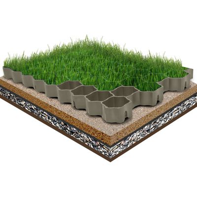 vidaXL Grass Grids 16 pcs Green 60x40x3 cm Plastic