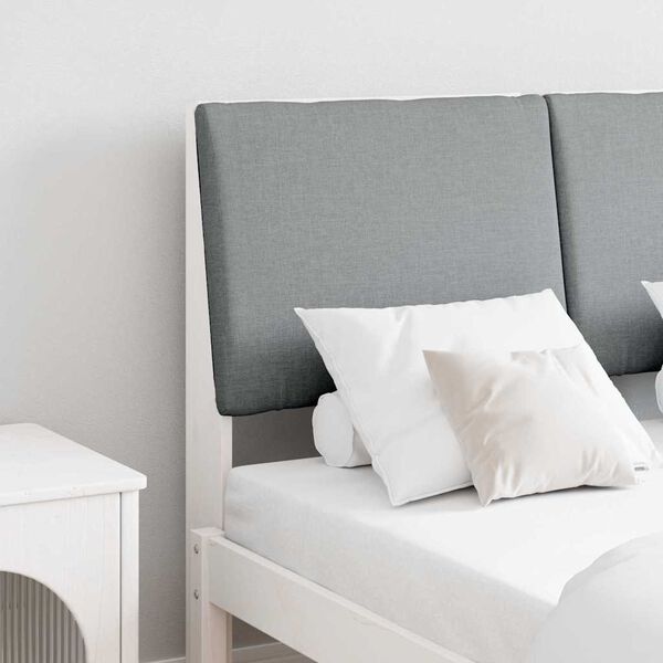 vidaXL Upholstered Headboard Light Grey 120 cm Solid Pine Wood
