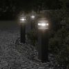 vidaXL Outdoor Floor Lamps 3pcs Black 50 cm Aluminium