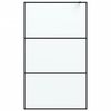 vidaXL Walk-in Shower Wall Black 115x195 cm Frosted ESG Glass