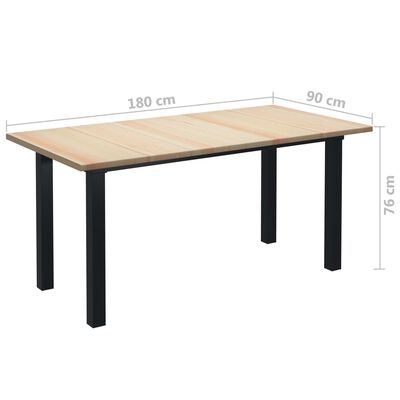 vidaXL Dining Table 180x90x76 cm Pinewood