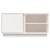 vidaXL TV Cabinet White 80x35x40.5 cm Solid Wood Pine