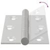 vidaXL Hinge 12 pcs Silver 50 x 38 x 1.3 mm Steel