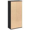 vidaXL Bookcase Black Oak 50 x 25 x 102 cm